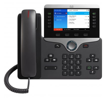 CISCO 8851 IP Phone - Wired/Wireless - Bluetooth - Desktop, Wall Mountable - Charcoal