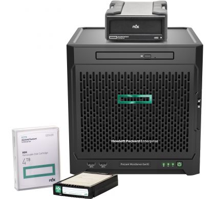 HPE HP ProLiant MicroServer Gen10 Ultra Micro Tower Server - 1 x AMD Opteron X3216 Dual-core (2 Core) 1.60 GHz - 8 GB Installed DDR4 SDRAM - 1 TB (1 x 1 TB) Serial ATA/600 HDD - ClearOS - Serial ATA/600 Controller - 0, 1, 10 RAID Levels - 1 x 200 W FrontMaximum