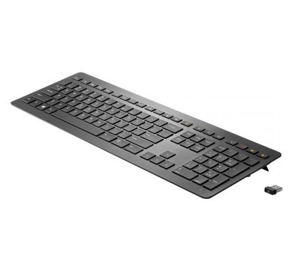HP Scissors Keyboard - Wireless Connectivity - RF - Black LeftMaximum