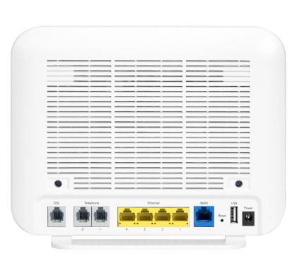 NETCOMM NF18ACV IEEE 802.11ac ADSL2+, VDSL2, Ethernet Modem/Wireless Router RearMaximum