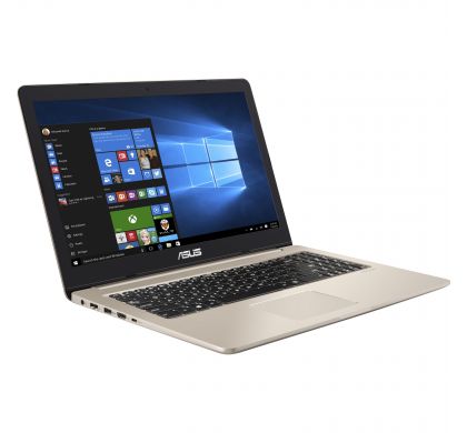 ASUS VivoBook Pro 15 N580VD-FI263T 39.6 cm (15.6") LCD Notebook - Intel Core i7 (7th Gen) i7-7700HQ Quad-core (4 Core) 2.80 GHz - 8 GB DDR4 SDRAM - 1 TB HDD - 256 GB SSD - Windows 10 Home 64-bit - 3480 x 2160 - Gold Metal