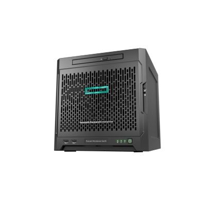 HPE HP ProLiant MicroServer Gen10 Ultra Micro Tower Server - 1 x AMD Opteron X3421 Quad-core (4 Core) 2.10 GHz - 8 GB Installed DDR4 SDRAM - 1 TB Serial ATA/600 HDD - Serial ATA/600 Controller - 0, 1, 10 RAID Levels - 1 x 200 W LeftMaximum