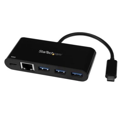 STARTECH .com USB/Ethernet Combo Hub - USB Type C - External - Black