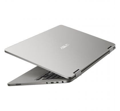 ASUS VivoBook Flip 14 TP401NA-BZ014T 35.6 cm (14") Touchscreen LCD Notebook - Intel Pentium N4200 Quad-core (4 Core) 1.10 GHz - 4 GB LPDDR3 - 128 GB SSD - Windows 10 Home 64-bit - Convertible - Grey RearMaximum