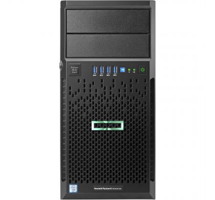 HPE HP ProLiant ML30 G9 4U Tower Server - 1 x Intel Xeon E3-1220 v6 Quad-core (4 Core) 3 GHz - 8 GB Installed DDR4 SDRAM - Serial ATA/600 Controller - 0, 1, 5, 10 RAID Levels - 1 x 350 W