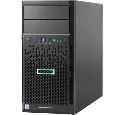 HPE HP ProLiant ML30 G9 4U Tower Server - 1 x Intel Xeon E3-1220 v6 Quad-core (4 Core) 3 GHz - 8 GB Installed DDR4 SDRAM - Serial ATA/600 Controller - 0, 1, 5, 10 RAID Levels - 1 x 350 W LeftMaximum