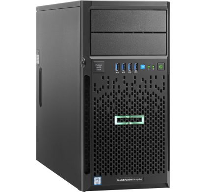 HPE HP ProLiant ML30 G9 4U Tower Server - 1 x Intel Xeon E3-1220 v6 Quad-core (4 Core) 3 GHz - 8 GB Installed DDR4 SDRAM - Serial ATA/600 Controller - 0, 1, 5, 10 RAID Levels - 1 x 350 W RightMaximum