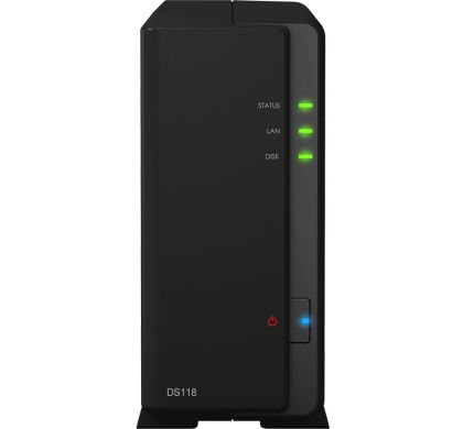 SYNOLOGY DiskStation DS118 1 x Total Bays SAN/NAS Storage System - Compact FrontMaximum