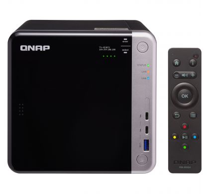 QNAP TS-453BT3 4 x Total Bays SAN/NAS/DAS Storage System - Tower FrontMaximum