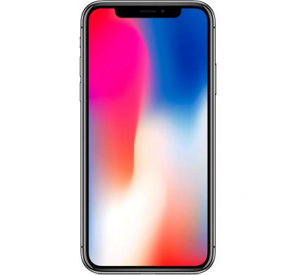 APPLE iPhone X 64 GB Smartphone - 4G - 14.7 cm (5.8") OLED 2436 x 1125 Touchscreen -  A11 Bionic Hexa-core (6 Core) - 3 GB RAM - 12 Megapixel Rear/7 Megapixel Front - iOS 11 - SIM-free - Silver FrontMaximum