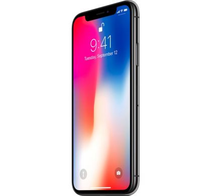 APPLE iPhone X 64 GB Smartphone - 4G - 14.7 cm (5.8") OLED 2436 x 1125 Touchscreen -  A11 Bionic Hexa-core (6 Core) - 3 GB RAM - 12 Megapixel Rear/7 Megapixel Front - iOS 11 - SIM-free - Silver LeftMaximum