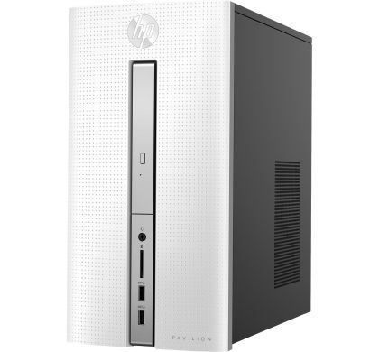 HP Pavilion 570-p000 570-p052a Desktop Computer - Intel Core i5 (7th Gen) i5-7400 3 GHz - 8 GB DDR4 SDRAM - 2 TB HDD - Windows 10 Home 64-bit - Mini-tower LeftMaximum