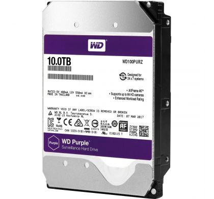 WESTERN DIGITAL Purple 100PURZ 10 TB 3.5" Internal Hard Drive - SATA