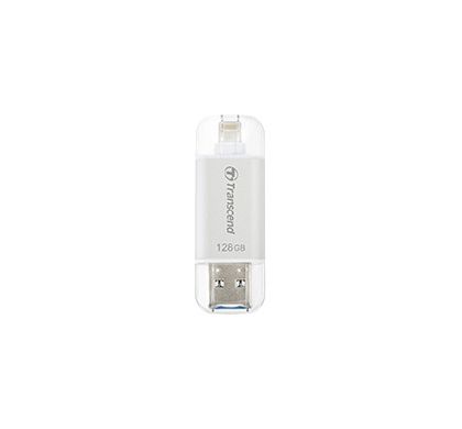 TRANSCEND JetDrive Go 300 128 GB Lightning, USB 3.0 Flash Drive - Black TopMaximum