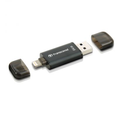 TRANSCEND JetDrive Go 300 64 GB Lightning, USB 3.1 Flash Drive - Black