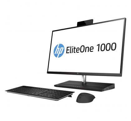 HP EliteOne 1000 G1 All-in-One Computer - Intel Core i5 (7th Gen) i5-7500 3.40 GHz - 16 GB DDR4 SDRAM - 256 GB SSD - 68.6 cm (27") 3840 x 2160 - Windows 10 Pro 64-bit - Desktop LeftMaximum