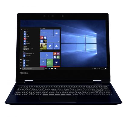 TOSHIBA Portege X20 31.8 cm (12.5") Touchscreen LCD 2 in 1 Notebook - Intel Core i5 (8th Gen) i5-8250U Quad-core (4 Core) 1.60 GHz - 8 GB - 256 GB SSD - Windows 10 Pro - 1920 x 1080 - Convertible - Blue Black Hairline FrontMaximum
