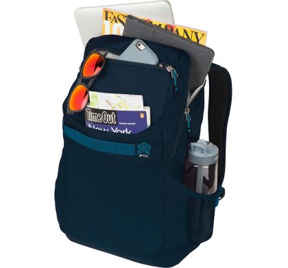STM Goods SAGA Carrying Case (Backpack) for 38.1 cm (15") Bottle, Umbrella, Accessories, Magazine, Notebook, Key, Tablet, Gear, Boarding Pass, Equipment - Dark Navy LeftMaximum