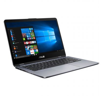 ASUS VivoBook Flip 14 TP410UR-EC135R 35.6 cm (14") Touchscreen LCD Notebook - Intel Core i5 (8th Gen) i5-8250U Quad-core (4 Core) 1.60 GHz - 8 GB DDR4 SDRAM - 1 TB HDD - 256 GB SSD - Windows 10 Pro 64-bit - 1920 x 1080 - Convertible - Star Gray