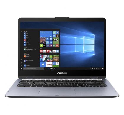 ASUS VivoBook Flip 14 TP410UR-EC135R 35.6 cm (14") Touchscreen LCD Notebook - Intel Core i5 (8th Gen) i5-8250U Quad-core (4 Core) 1.60 GHz - 8 GB DDR4 SDRAM - 1 TB HDD - 256 GB SSD - Windows 10 Pro 64-bit - 1920 x 1080 - Convertible - Star Gray FrontMaximum