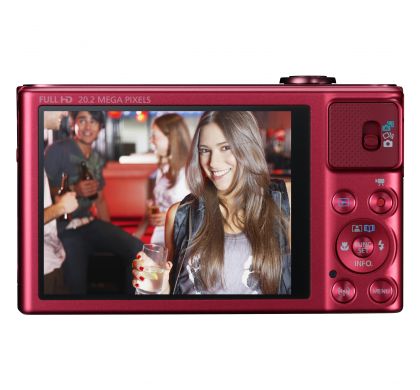 CANON PowerShot SX620 HS 20.2 Megapixel Compact Camera - Red RearMaximum