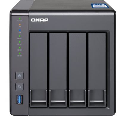 QNAP Turbo NAS TS-431X2 4 x Total Bays SAN/NAS Storage System - Tower FrontMaximum