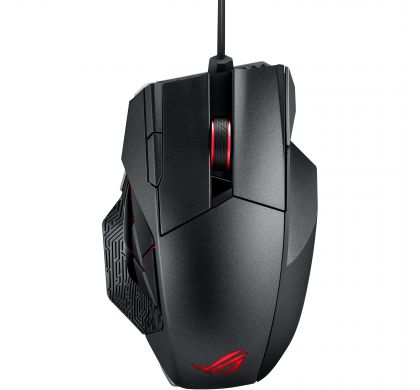 ASUS ROG Spatha Mouse - Laser - Cable/Wireless - 12 Button(s) - Titanium Black