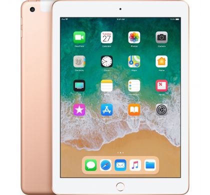 APPLE iPad Tablet - 24.6 cm (9.7") -  A10 Quad-core (4 Core) - 32 GB - iOS 11 - 2048 x 1536 - Retina Display, In-plane Switching (IPS) Technology - 4G - GSM, CDMA2000 Supported - Gold