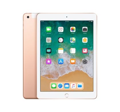 APPLE iPad Tablet - 24.6 cm (9.7") -  A10 Quad-core (4 Core) - 128 GB - iOS 11 - 2048 x 1536 - Retina Display, In-plane Switching (IPS) Technology - 4G - GSM, CDMA2000 Supported - Gold