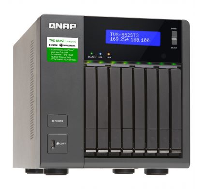 QNAP Turbo vNAS TVS-882ST3 8 x Total Bays SAN/NAS Storage System - Desktop