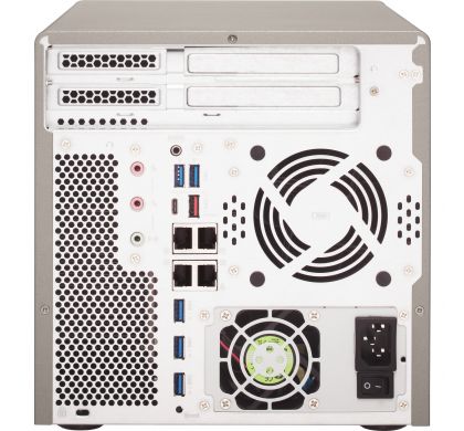 QNAP TS-677 6 x Total Bays SAN/NAS Storage System - Tower RearMaximum