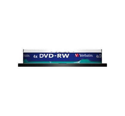 Verbatim DataLifePlus 43552 DVD Rewritable Media - DVD-RW - 4x - 4.70 GB - 10 Pack Spindle