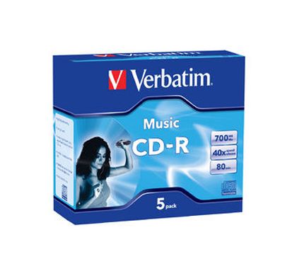 Verbatim CD Recordable Media - CD-R - 52x - 700 MB - 5 Pack Jewel Case
