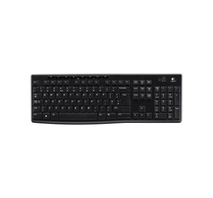 LOGITECH K270 Keyboard - Wireless Connectivity - RF - Black
