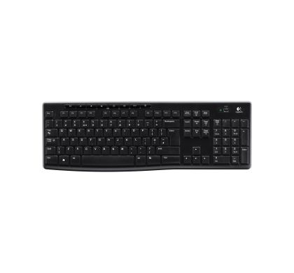 LOGITECH K270 Keyboard - Wireless Connectivity - RF - Black