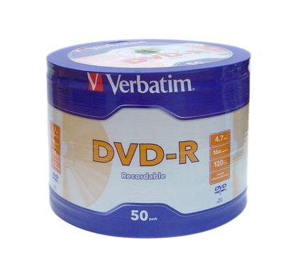 Verbatim DataLifePlus 95203 DVD Recordable Media - DVD-R - 16x - 4.70 GB - 50 Pack Spindle