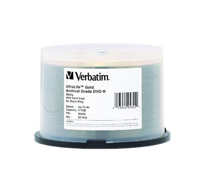 Verbatim UltraLife DVD Recordable Media - DVD-R - 8x - 4.70 GB - 50 Pack Spindle
