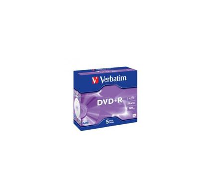 Verbatim DVD Recordable Media - DVD+R - 16x - 4.70 GB - 5 Pack Jewel Case