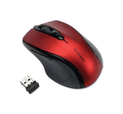 Kensington Pro Fit Mouse - Optical - Wireless - Ruby Red