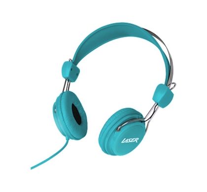 LASER Wired Stereo Headphone - Over-the-head - Ear-cup - Blue