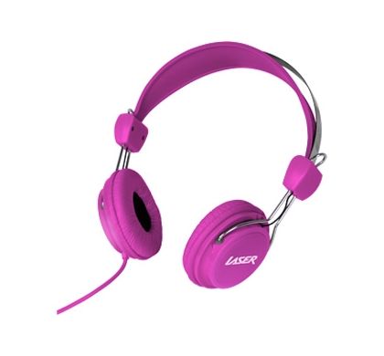 LASER Wired Stereo Headphone - Over-the-head - Ear-cup - Pink