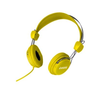 LASER Wired Stereo Headphone - Over-the-head - Ear-cup - Yellow