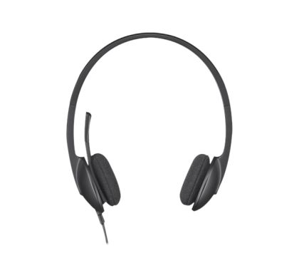 LOGITECH H340 Wired Stereo Headset - Over-the-head - Semi-open - Black