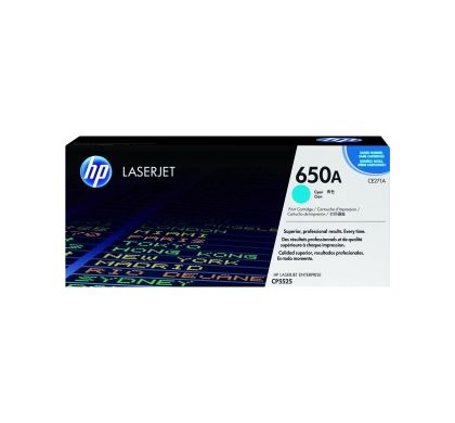 HP 650A Toner Cartridge - Cyan