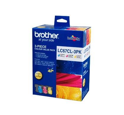 BROTHER LC-67 Ink Cartridge - Cyan, Yellow, Magenta