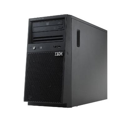 IBM System x 2582B2M Tower Server - 1 x Intel Xeon E3-1220V2 3.10 GHz - 1 Processor Support - 4 GB Standard/32 GB Maximum RAM - DVD-Reader - Serial ATA/300 RAID Supported Controller - Gigabit Ethernet Left