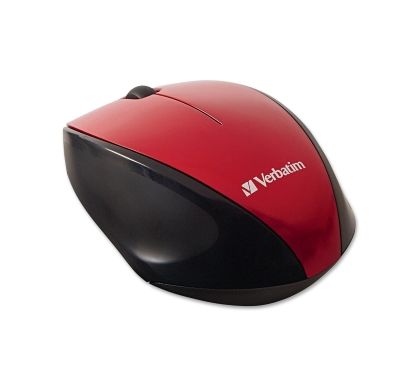 VERBATIM Mouse - Blue Optical - Wireless - 2 Button(s) - Red