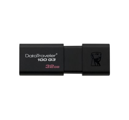 Kingston DataTraveler 100 G3 32 GB USB 3.0 Flash Drive - Black - 1 Pack
