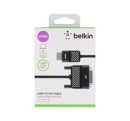 BELKIN HDMI/DVI Video Cable for TV, Audio/Video Device, MacBook - 1.80 m - 1 Pack