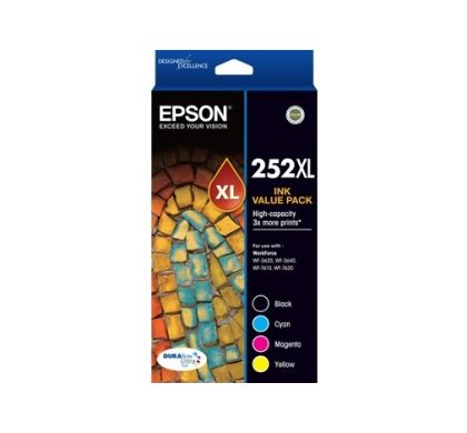Epson DURABrite Ultra 252XL Ink Cartridge - Black, Cyan, Magenta, Yellow